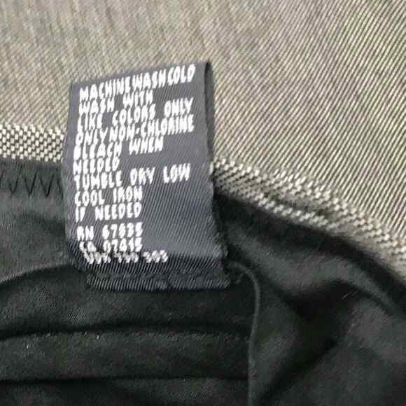 Nautica Rigger Dress Pants Mens 34 x 31 Black Tweed Pleated Altered Hem - Picture 5 of 8